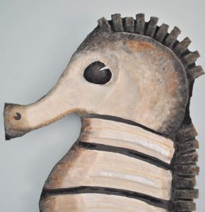 cardboard sea horse