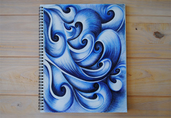 blue waves art
