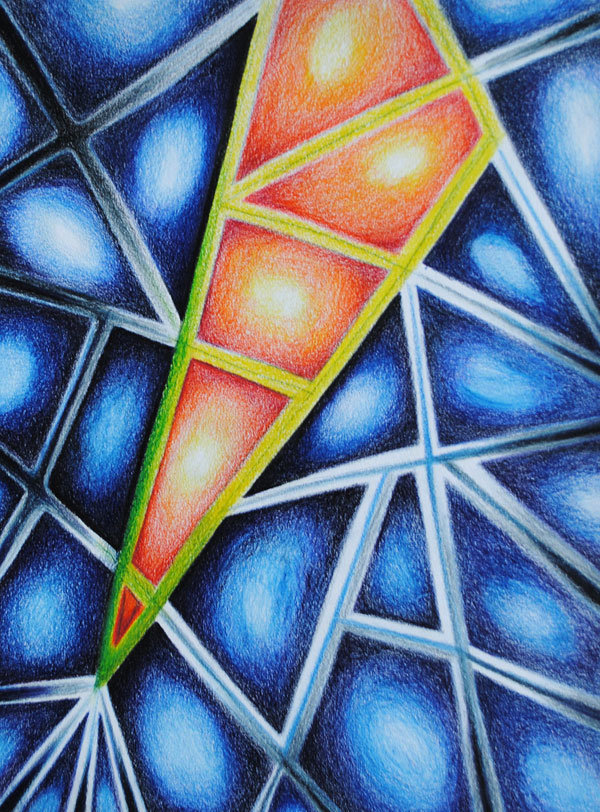 abstract colored pencil drawings