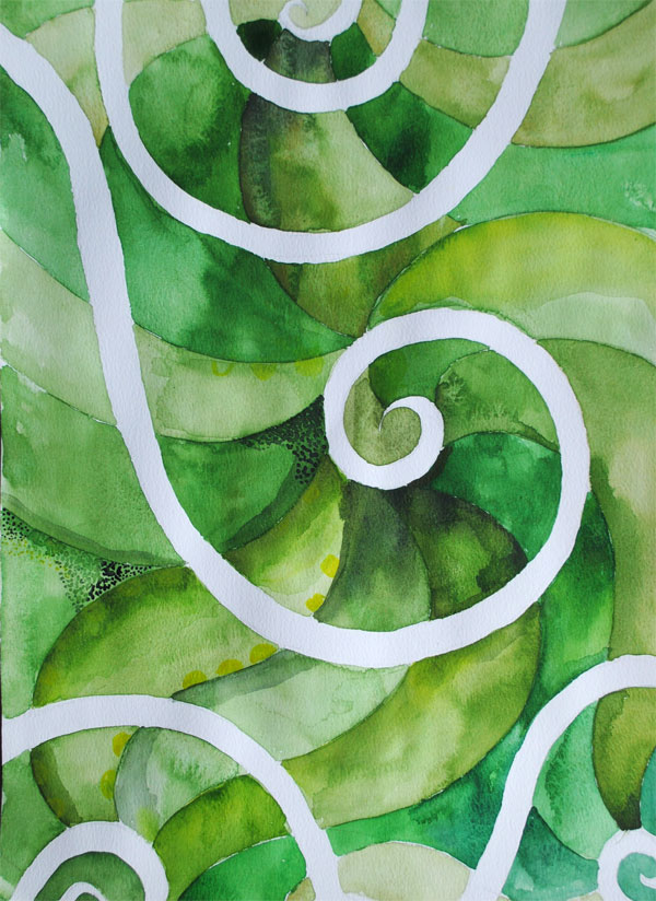 spiral watercolor