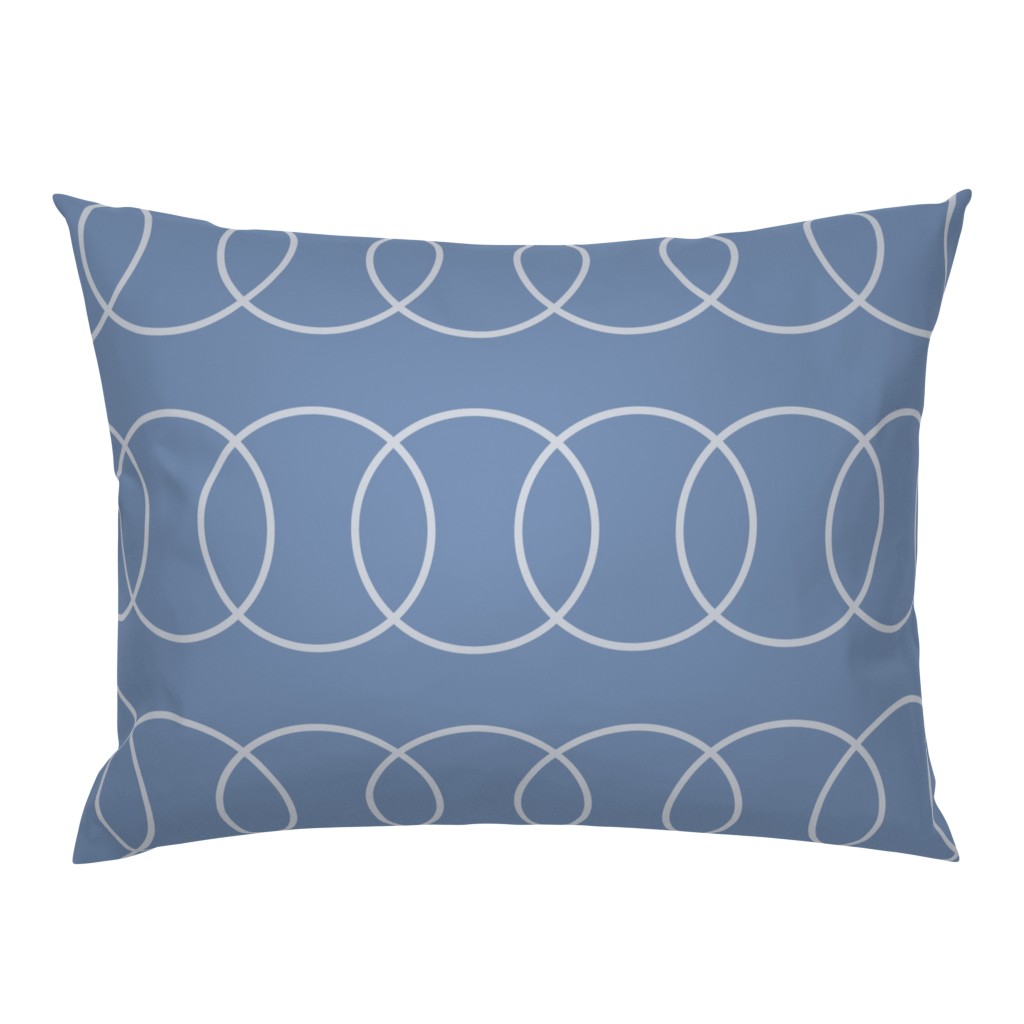 blue circle pillow sham