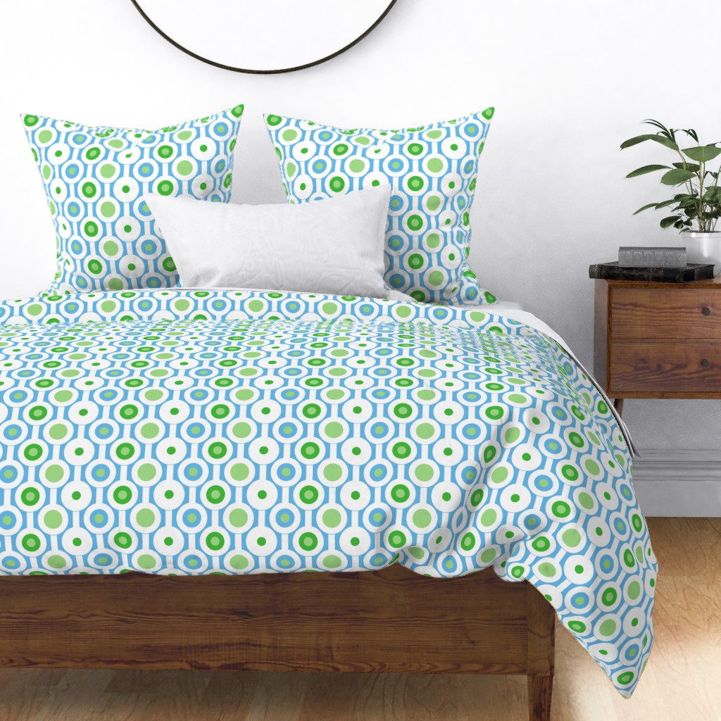 circle green duvet cover