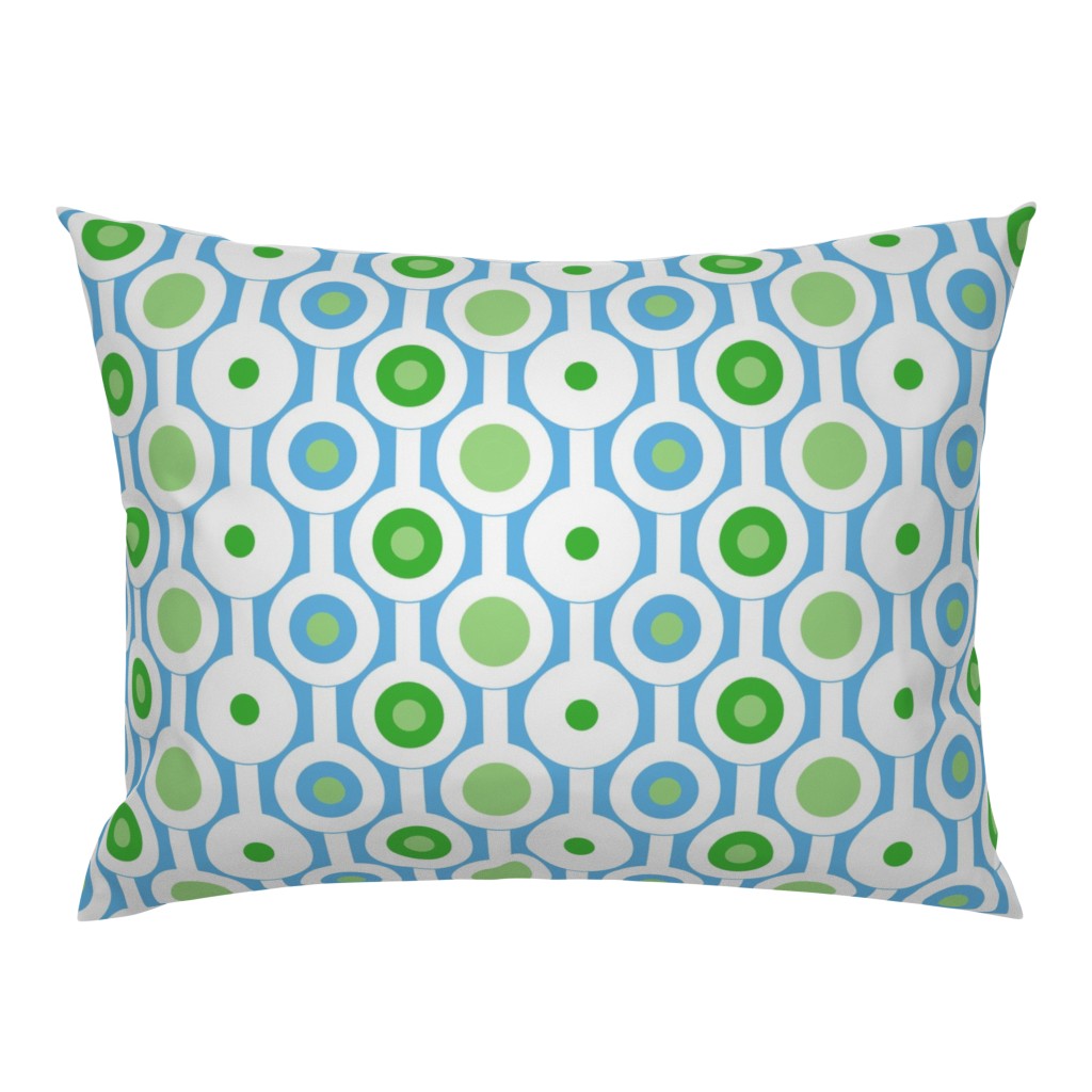 circle green pillow sham