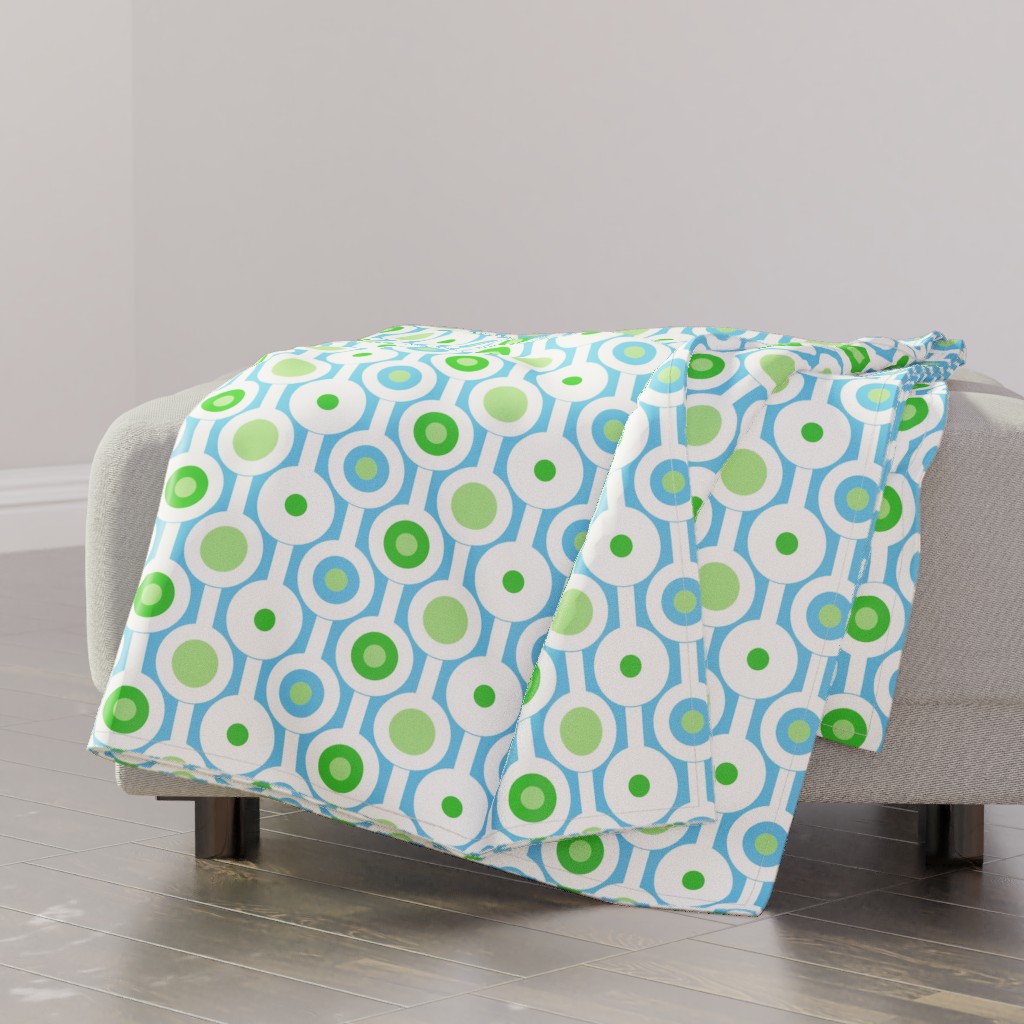 circle green throw blanket