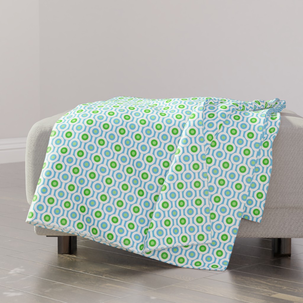 green circle throw blanket