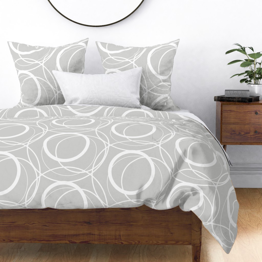 swirly grey duvet cover