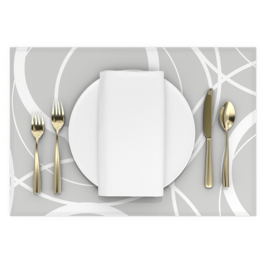 swirly grey placemats