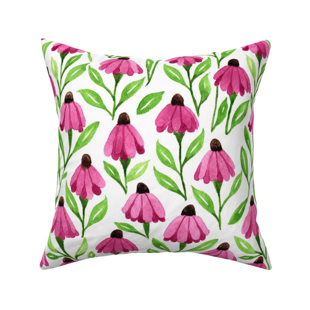 cone flowers throw pillow