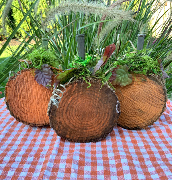 wooden pumpkins craft project