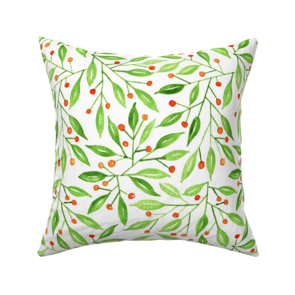 wild meadow berries throw pillow