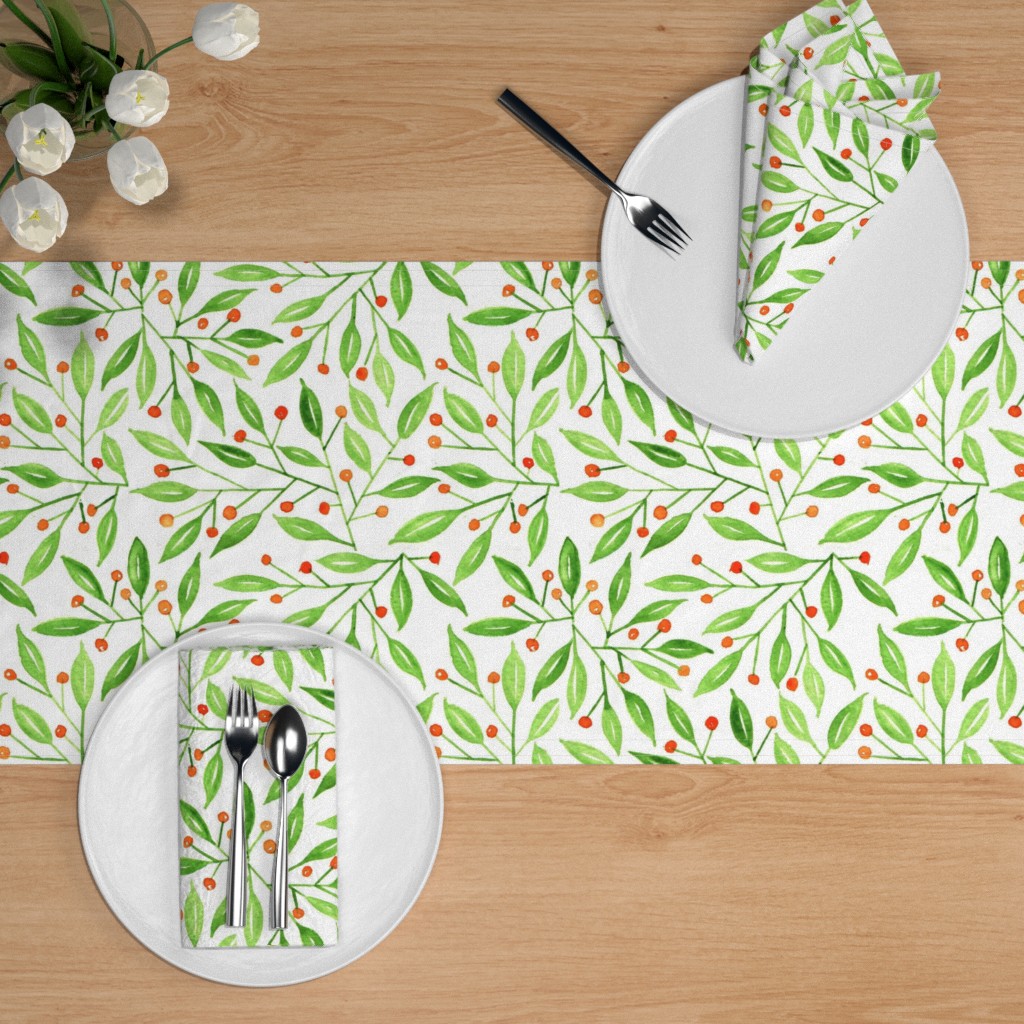 wild meadow berries table runner