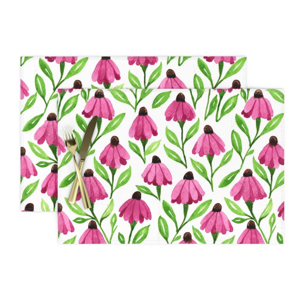 cone flowers place mats