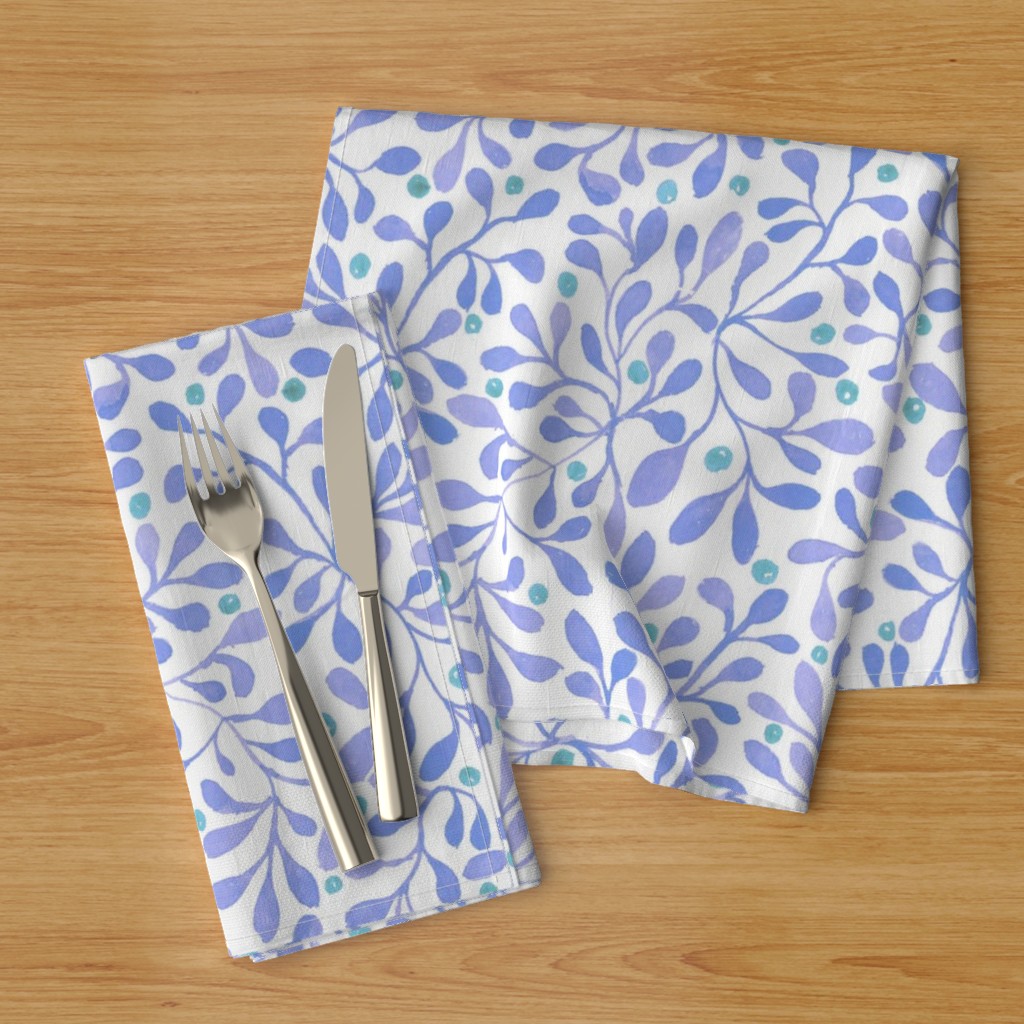 meadow berries blue napkins