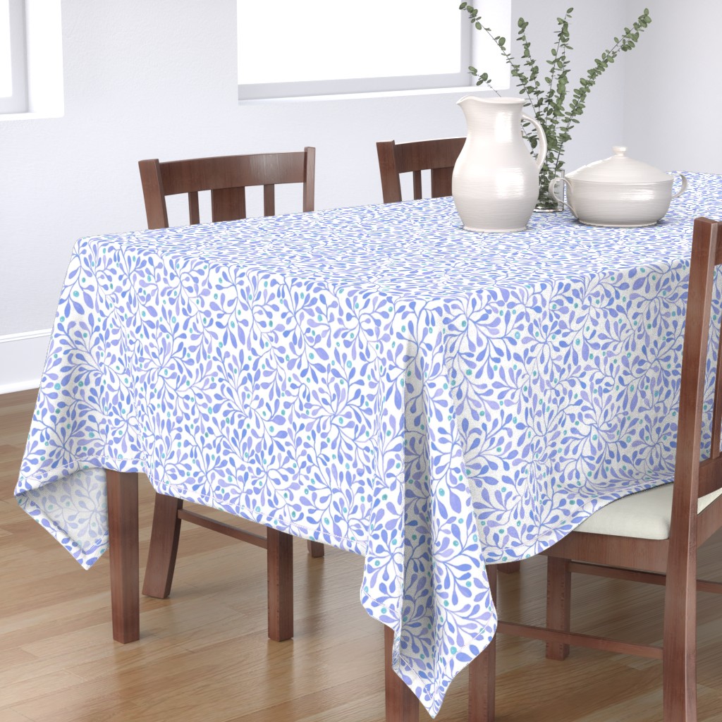 meadow berries blue table cloth