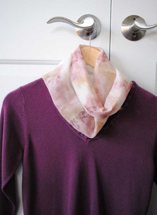 eco dyeing fabric scarf