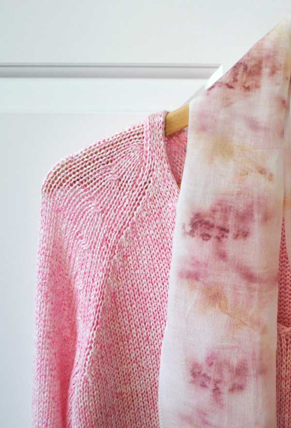 eco dyeing fabric scarf
