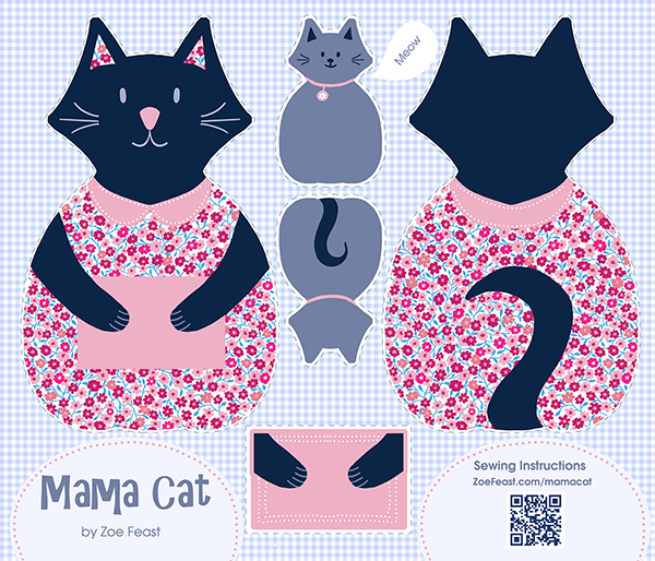 mama cat cut and sew project